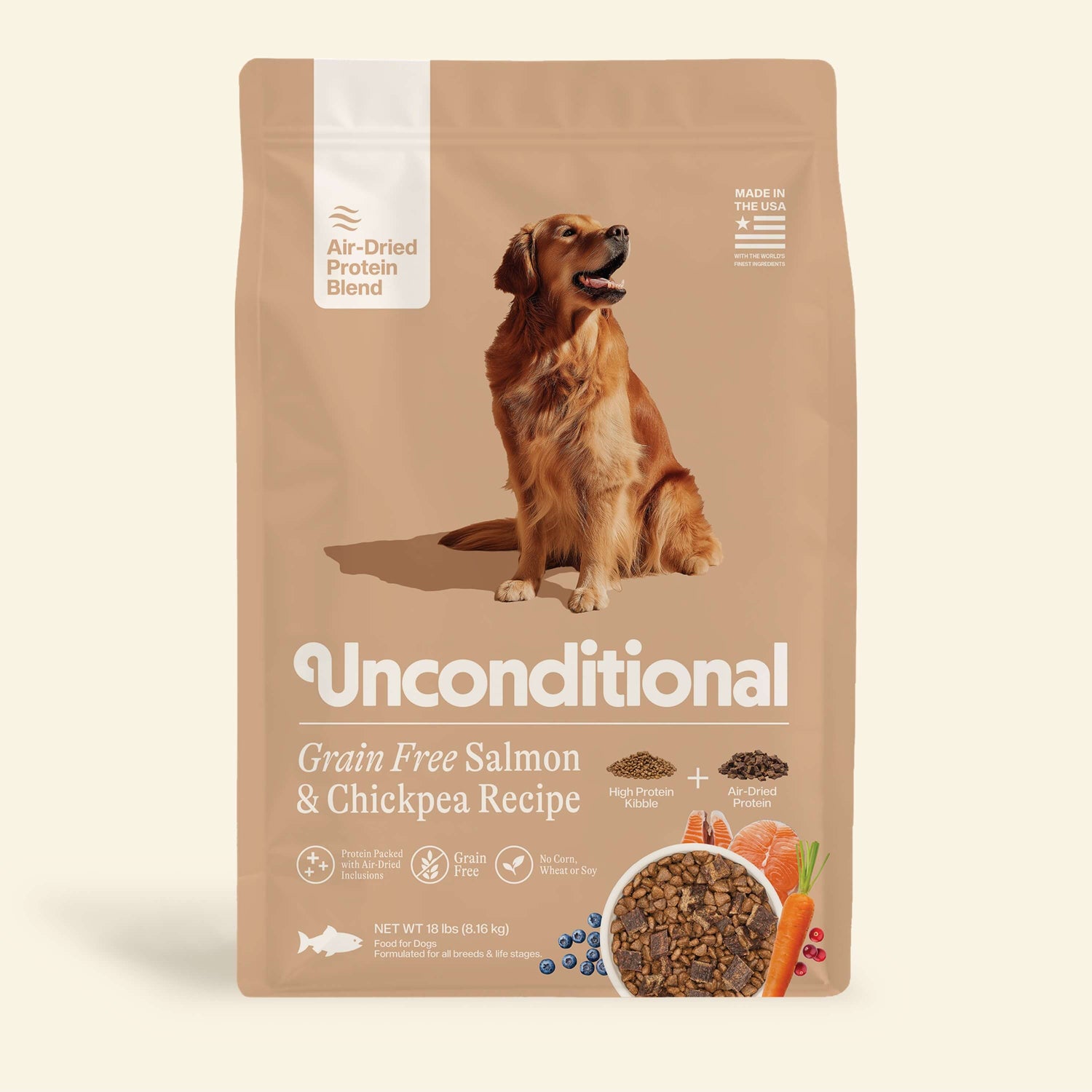 Grain-Free Air-Dried Blend: Salmon &amp; Chickpea
