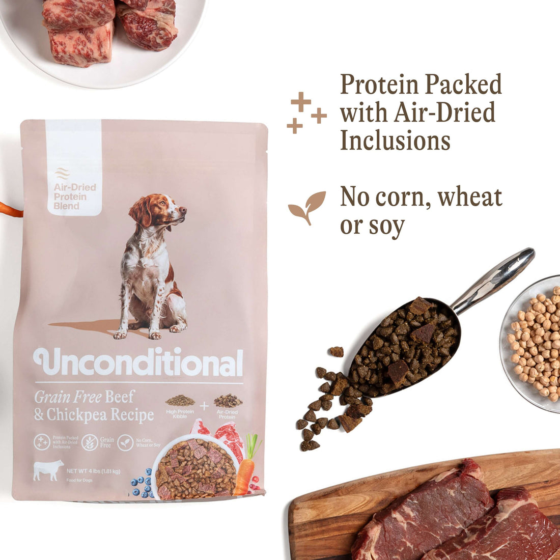 Grain-Free Air-Dried Blend: Beef &amp; Chickpea